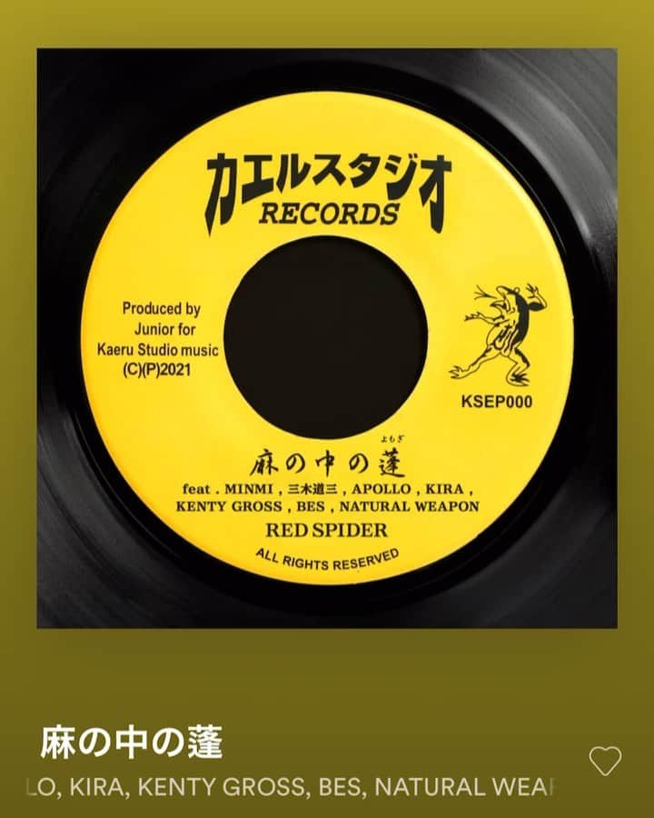 MINMIのインスタグラム：「あさおくん。お互い音楽でプロの道に入る前から出会った人だった。その頃はその後一緒に仕事をするなんて思ってもみなかった。 彼は日本のレゲエシーンで偉大な功績を沢山作って、この世をあっという間に去ってしまった。 大阪を代表するレーベル、カエルスタジオの創設者。私はデビューする前から彼のレーベルで育ちそこに恩返しする事も一つの目標にして東京に出た。テレビやラジオではかけてもらえない音楽を日本中に鳴らそう！と切り拓いた先輩であり同志でもあった。  お互い成功を讃えあった事もあるけれど、それよりも、向かい風が吹いてた時に支えあった事が 何より強い絆になった気がする。 不器用で正直で少年のように生きていた人だった。 アンダーグラウンドレゲエの格好良さの一つに 世間の目を気にしたりするより 誰もが言えないことに口火を切る強さがある、と 思ってるのは彼と共感してたところな気がする。  売れること、よりも　ブレることのない芯 自分の軸を生きることが大事だと。  勿論ミュージシャンとしてビッグになりたいけれど、芯を見失わずやってきたつもりだ。 そしてこれからもそこは失いたくない。 いま、世の中は 言葉や情報や価値観まで、一つの答えに どんどん統制取られるようになってきてるように感じる。  はみ出したままでは生きづらい世の中かもしれない。 でも私は、はみ出しものの居場所を音楽で作り続けたい。  相変わらず小さい勇気だけど、 失敗と笑われてる事も多いだろうけど  自分の歩幅で　一歩ずつ 道を切りひらき続けます  あなたは見守ってくれてる気がする、ので　  あさおくんがくれた 沢山に全てに感謝しています  そんなあさおくんの歌 みんながそれぞれのあさおくんへの 思いを綴った詩　是非聴いてください🙏✨」