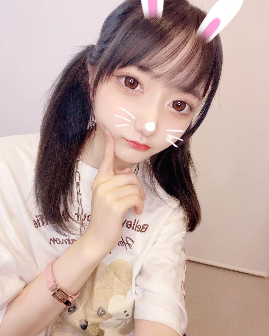 加藤咲希のインスタグラム：「びゅーぷら信者😅 . #加藤咲希 #かとぅ #量産型ヲタク #量産型コーデ #量産型 #量産型オタク #地雷女 #地雷メイク #地雷系女子 #地雷コーデ #黒髪 #ツインテール #04line #04 #」