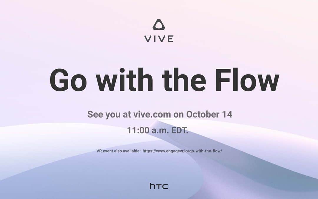 HTCのインスタグラム：「SAVE THE DATE: @htcvive #gowiththeflow October 14 at 11 a.m. EDT (join at 10:30 a.m. EDT for a special VR experience) https://bit.ly/3ufsdqb」