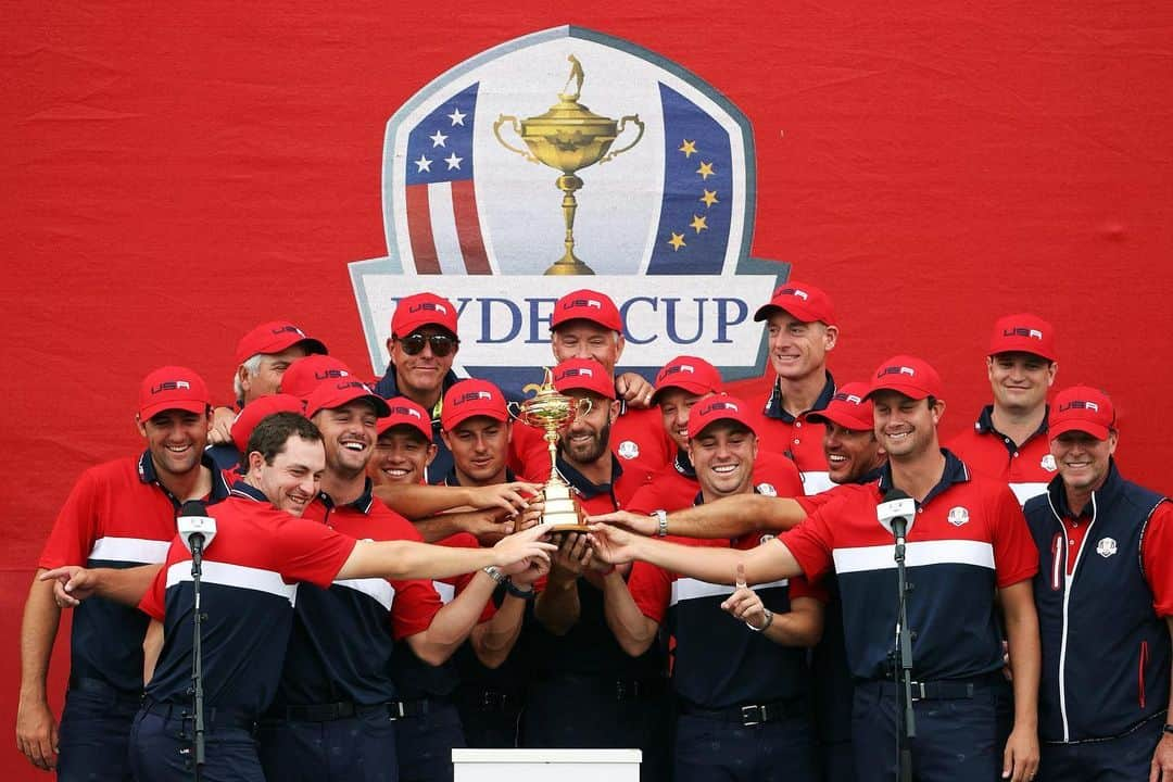 ハリス・イングリッシュさんのインスタグラム写真 - (ハリス・イングリッシュInstagram)「This team. This W. Thanks to our families, friends and fans for making this Ryder Cup one for the books! 🇺🇸🏆」9月28日 0時03分 - harris_english