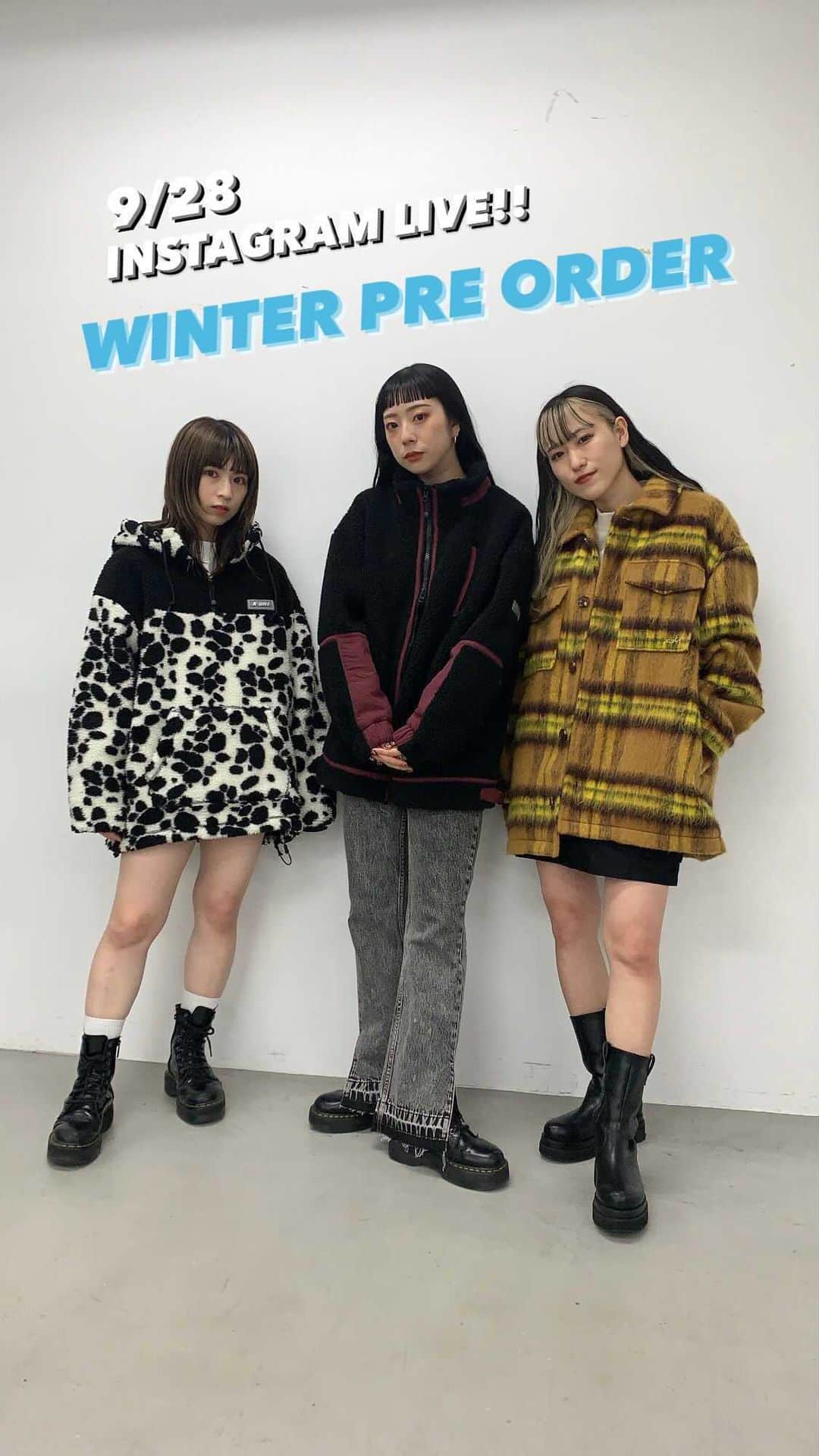 XGIRL_ootdのインスタグラム：「おいな @pyn0504 151cm ゆりゆり @yuriiii2  162cm あやなん @ayanaaan_26  158cm  WINTER PRE ORDER⛄️  先行予約受付中の2021冬アイテムをご紹介❄️  アイテム一覧はこちらからCHECK ▶︎ https://calif.cc/collections/x-girl-2021-winter-preorder?page=1&rb_snize_facet5=x-girl_winterpre&utm_medium=social&utm_source=instagramstories_ootd&utm_campaign=XG&utm_term=20210928&utm_content=INSTALIVE」