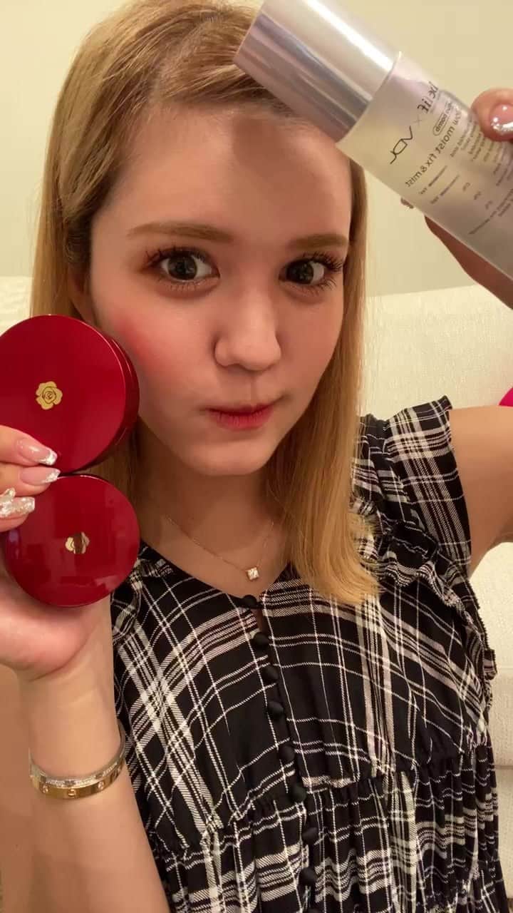 紗蘭のインスタグラム：「フルメイクしてるよ💕💋」