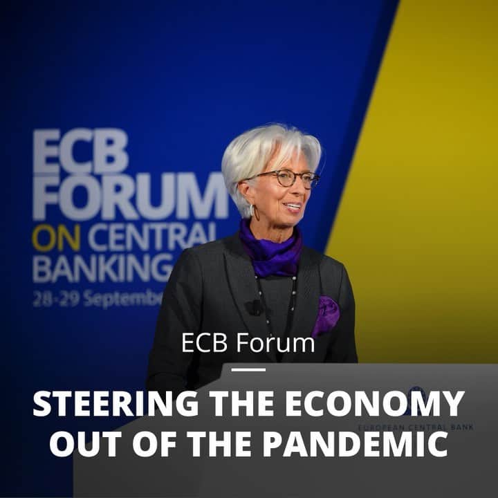 のインスタグラム：「The pandemic has caused a recession like no other, and a recovery like no other.  In my opening remarks at the #ECBForum, I explained how the pandemic has brought about new trends that could affect inflation beyond the reopening. We at the @europeancentralbank will keep working to bring inflation to our 2% target.」