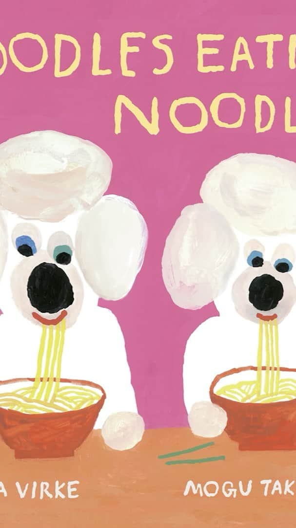 Mogu Takahashiのインスタグラム：「Weekend is almost there🌼 Sing & enjoy music video of Poodles Eating Noodles! This book is available in serveral Books stores and some fancy places like @tate and online all over the world of course 🌏✨ - © Images: @mogutakahashi  © Text & music: @emmavirke  Vocals: Scott, Jack, Douglas & Emma  Sound and mixing: Erik Magnusson  Animation: Emma Virke  Book publisher: @lillapiratforlaget - #poodleseatingnoodles #emmavirke #mogutakahashi #lillapiratförlaget #childrensbook #sweden」