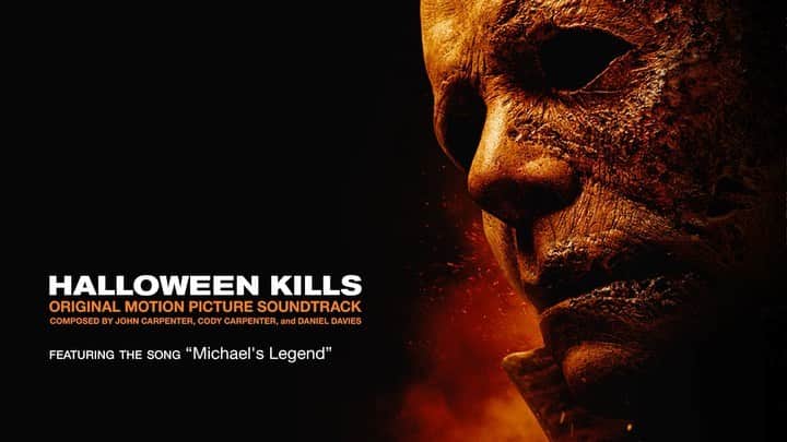 ジョン・カーペンターのインスタグラム：「Today we share the third track from the upcoming Halloween Kills soundtrack, out 10/15 @sacredbones! 🎃 You can now listen to “Michael’s Legend” on your preferred streaming platform.」
