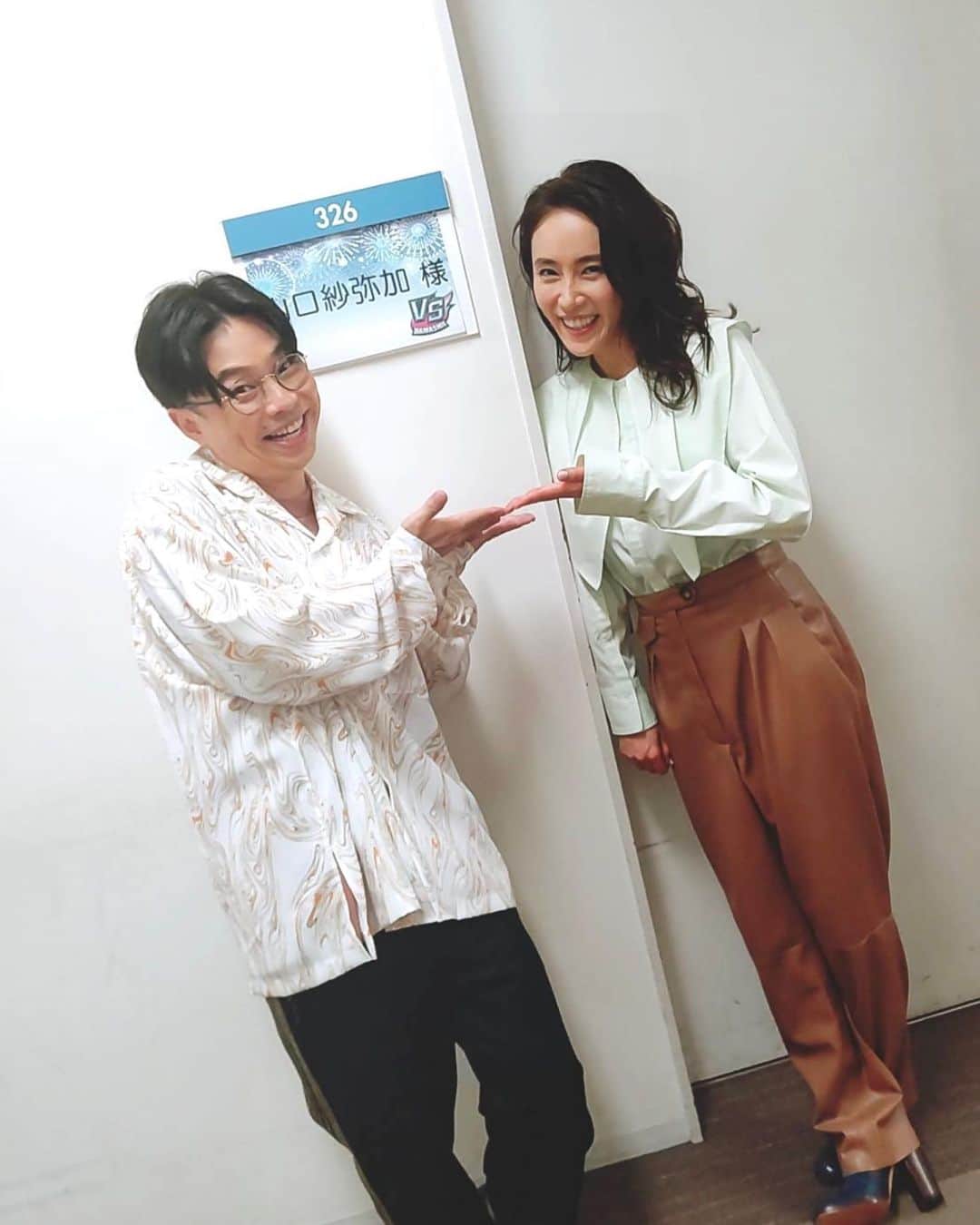 のインスタグラム：「.  今夜7時放送の「#VS魂」のスタジオゲストは、 #山口紗弥加 さんと #浜野謙太 さん🤗  #ラジハ2 を代表しての出演です‼️  今回の番宣では #ペア を組むことが多いお二人👫  イイ感じの #テンション で会話しているラジハ撮影現場での雰囲気が垣間見えるかどうか…オンエアをお楽しみに〜😊  #相棒感 #10月4日月曜よる9時スタート  #初回90分スペシャル」