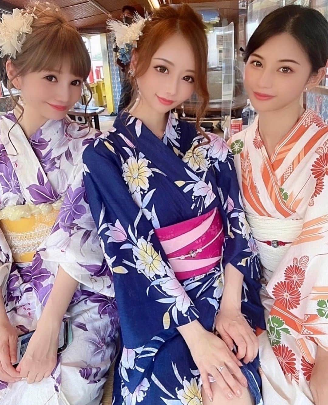 小松崎真理さんのインスタグラム写真 - (小松崎真理Instagram)「屋形船でもんじゃ女子会◡̈♥︎ @kimonomiyabi で浴衣レンタルしたよ💕 ヘアスタイルも可愛い〜♪ ・ ・ ・ ・ #浴衣#着物#着物レンタル#屋形船#もんじゃ#お好み焼き#浴衣レンタル#浴衣ヘアアレンジ#着物ヘア#浴衣女子#着物女子#女子会#浅草#新木場#kimono#kimonostyle#yukata」10月1日 19時28分 - xs2.mari.s2x