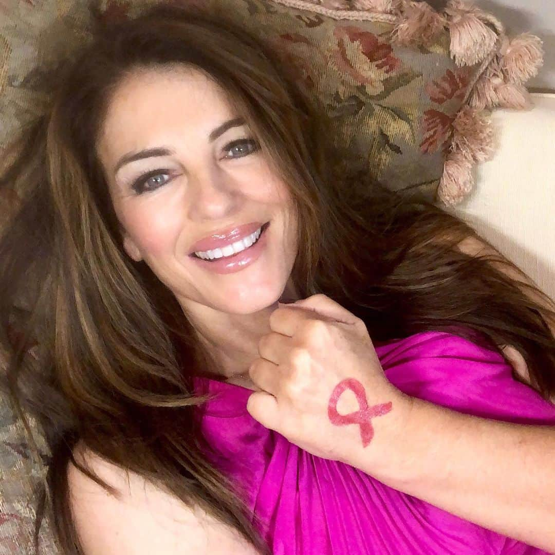 エリザベス・ハーレイさんのインスタグラム写真 - (エリザベス・ハーレイInstagram)「October 1st marks the start of Breast Cancer Awareness month. When my grandmother lost her life to breast cancer in the early 90’s, nobody spoke openly about this disease.  Times have changed, but people are still dying. Today, our call to help end breast cancer for all is more urgent than ever as breast cancer is now the most commonly diagnosed cancer worldwide.  Whether you’re a patient, family or friend, thriver, doctor, or advocate, I hope you’ll join me in helping fund lifesaving breast cancer research by grabbing your favorite pink lipstick, drawing a ribbon, sharing your story, and tagging 5 people in your post to do the same. I’m nominating @davidfurnish @trinnywoodall @dwalliams @noholdenback @damianhurley1  to join our conversation.   For every public, in-feed Instagram or Facebook post during the month of October featuring both #TimeToEndBreastCancer and #ELCdonates together, @esteelaudercompanies will donate $25 to @bcrfcure up to $150,000 💗💗💗💗💗💗」10月1日 17時22分 - elizabethhurley1