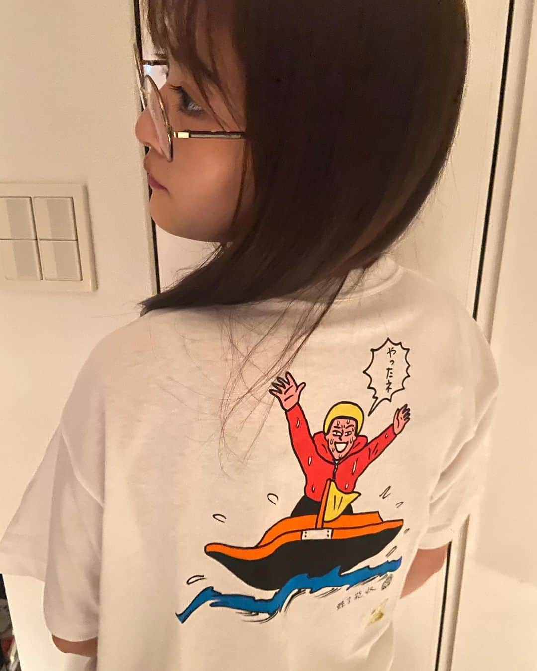 井上咲楽さんのインスタグラム写真 - (井上咲楽Instagram)「近所の方から蛭子さんTシャツを誕生日にいただきました！すごすぎる、ありがとうございます！！！嬉しい！やったネ！」10月3日 10時57分 - bling2sakura