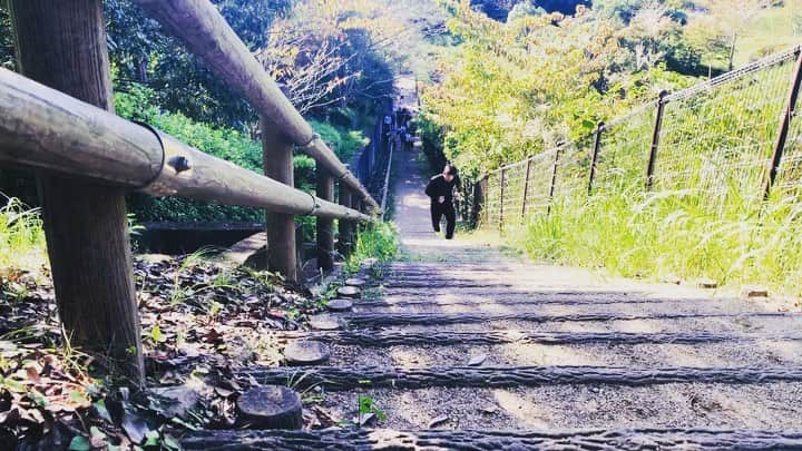 篠原信一のインスタグラム：「今日もいい天気☀️ 大野選手の階段ダッシュ後に超〜ゆるラン😁 #階段ダッシュ #ゆるラン  #白川ダム #大野将平  #ラントレ」