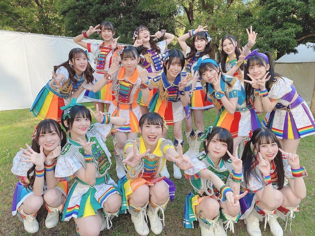 虹のコンキスタドールのインスタグラム：「#TIF2021 はじめての全曲フルメンバーでお届けしました🌈 ありがとうございました🎡🏅 #虹コン #ニジスタグラム」