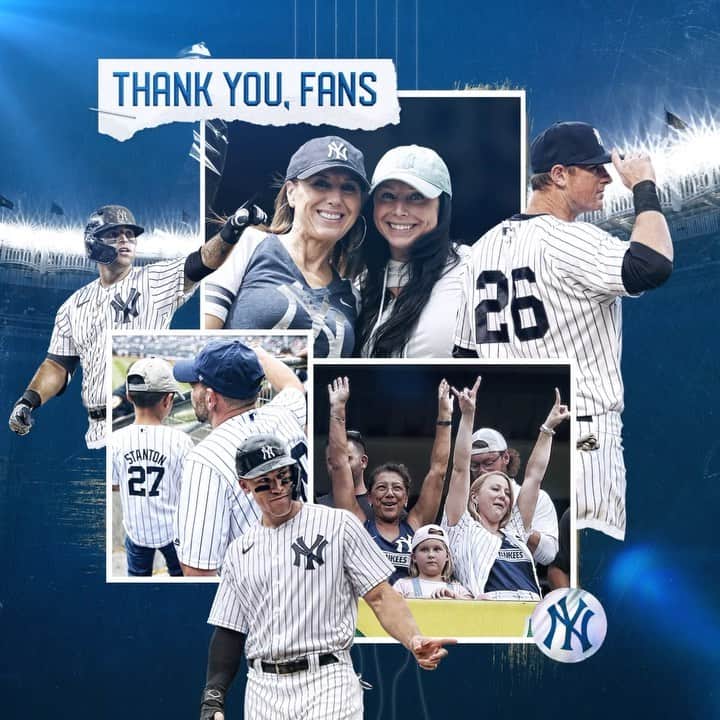 ニューヨーク・ヤンキースのインスタグラム：「While this was not the ending we hoped for, we want to thank the best fan base in baseball for their unwavering support throughout a challenging 2021 season. We welcomed you back to the ballpark, felt every cheer, and can’t wait to hear you rocking in the BX next year.」