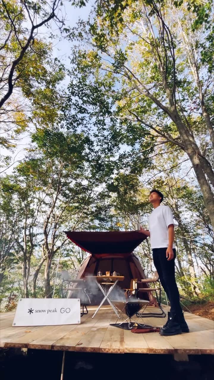 ぞのさんっのインスタグラム：「昨日の撮れた映像♫☕️ ・ This is the footage I was able to get yesterday ♫ ・ ⛺️ @snowpeak_official @snowpeak_landstation_hakuba  👤 @nishijun.1  📸 @zono.sann @fulla_yun  📍 	白馬岩岳スノーフィールド ・ #snowpeak#lsnowpeakgo #岩岳山頂ピクニック#スノーピーク#白馬#キャンプ#人生に野遊びを #pr #ad#キャンプ #映像 #動画編集」