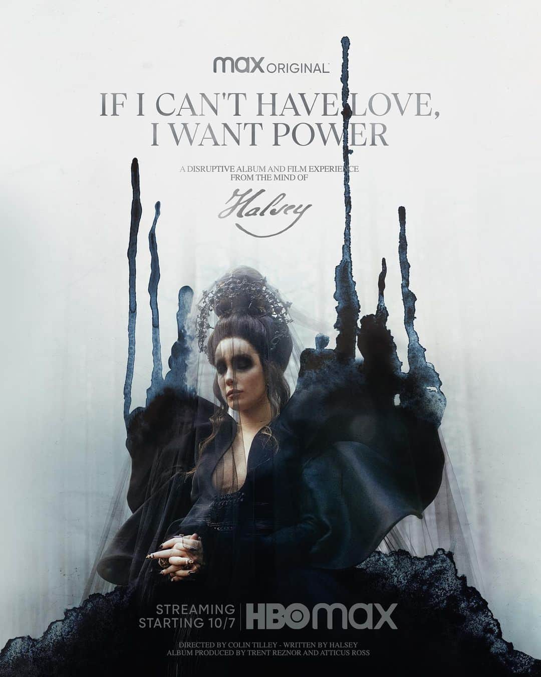 Halseyのインスタグラム：「i’m so excited to announce that starting tomorrow, October 7th, you can watch my album film “If I Can’t Have Love, I Want Power” on @hbomax !!!!!」