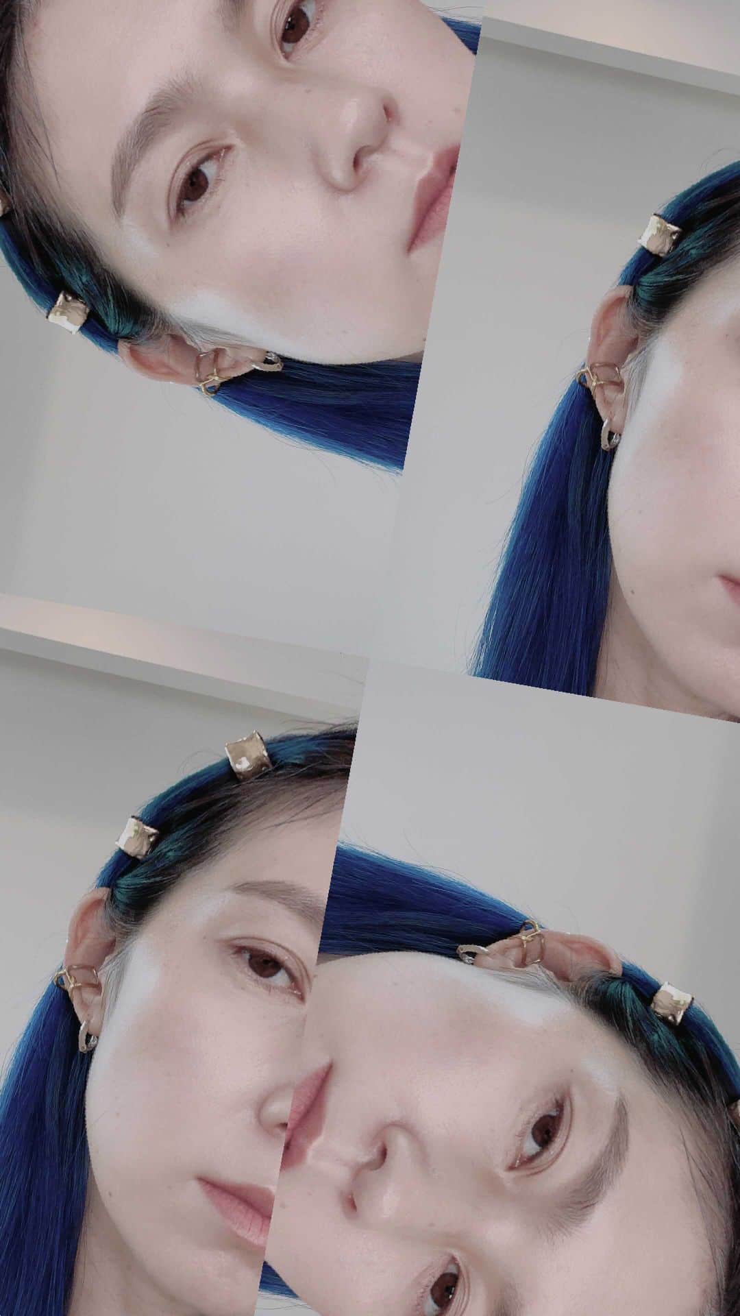 三苫愛のインスタグラム：「透明ゴムって本当に使える。 @pluiehair @pluietokyo パスヘアピアスは何個あっても足りない。」