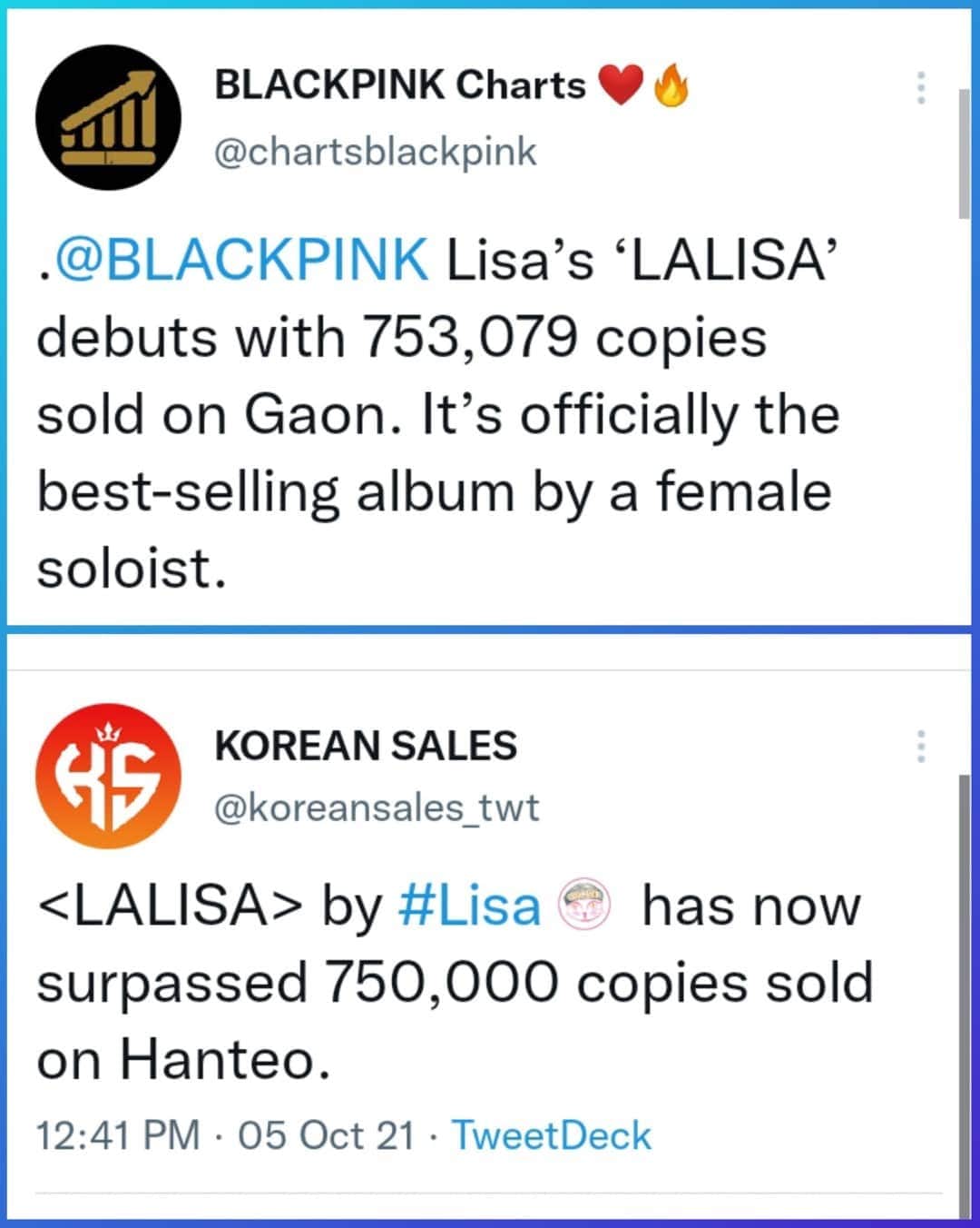 リサさんのインスタグラム写真 - (リサInstagram)「LISA first solo album "LALISA" holds the record of best selling kpop female soloist on Gaon and Hanteo.   Note: still counting esp in Gaon since many albums hasn't been release/delivered.   Congratulations @lalalalisa_m deserves it! 🥰 . . . #LISA #LALISA #리사 #블랙핑크 #BLACKPINK #LALISAMANOBAN #LALISAMANOBAL #blackpinklisa #lisablackpink」10月7日 12時27分 - lisa.blackpink