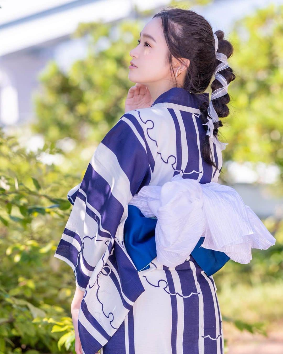 太田麻美さんのインスタグラム写真 - (太田麻美Instagram)「今年ラスト浴衣👘🤍  #japanese #yukata #photo #shooting #hairarrange #浴衣 #浴衣ヘアアレンジ #ヘアアレンジ」10月7日 22時43分 - asami0523