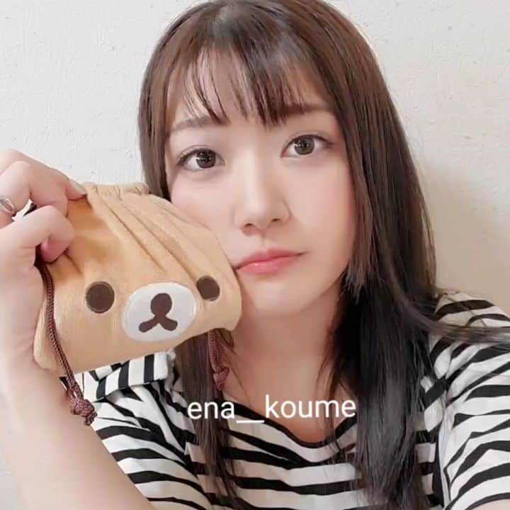 のインスタグラム：「❤❤❤  # 小梅えな #かわちぃ #お仕事用ポーチ👝 ♡」