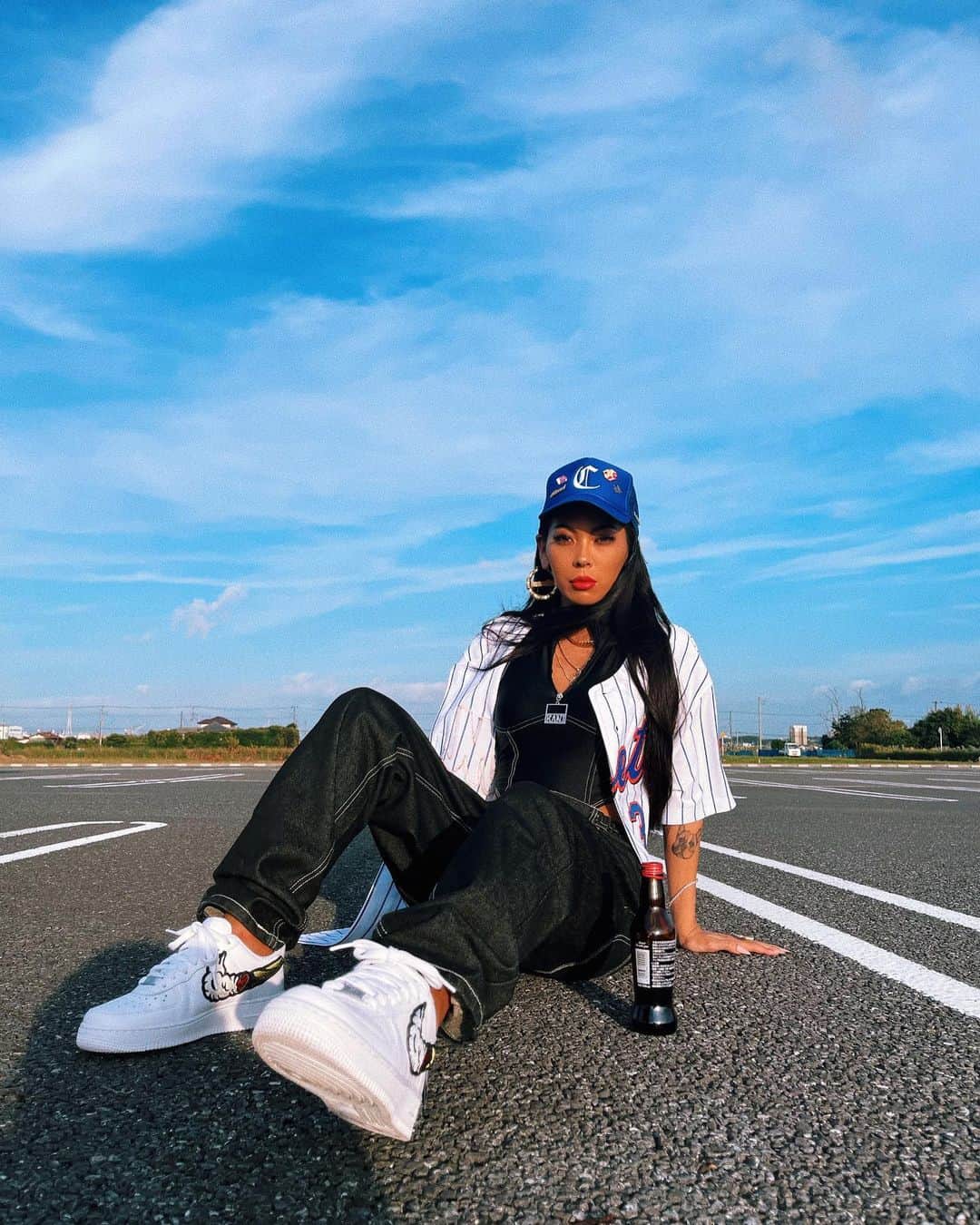 Minamiのインスタグラム：「千葉のどこかで、、、somewhere in chiba/ キャップは本日発売のファンクラブ #CREAMTEAMDX #CREAMTEAMPRM 限定カラー」