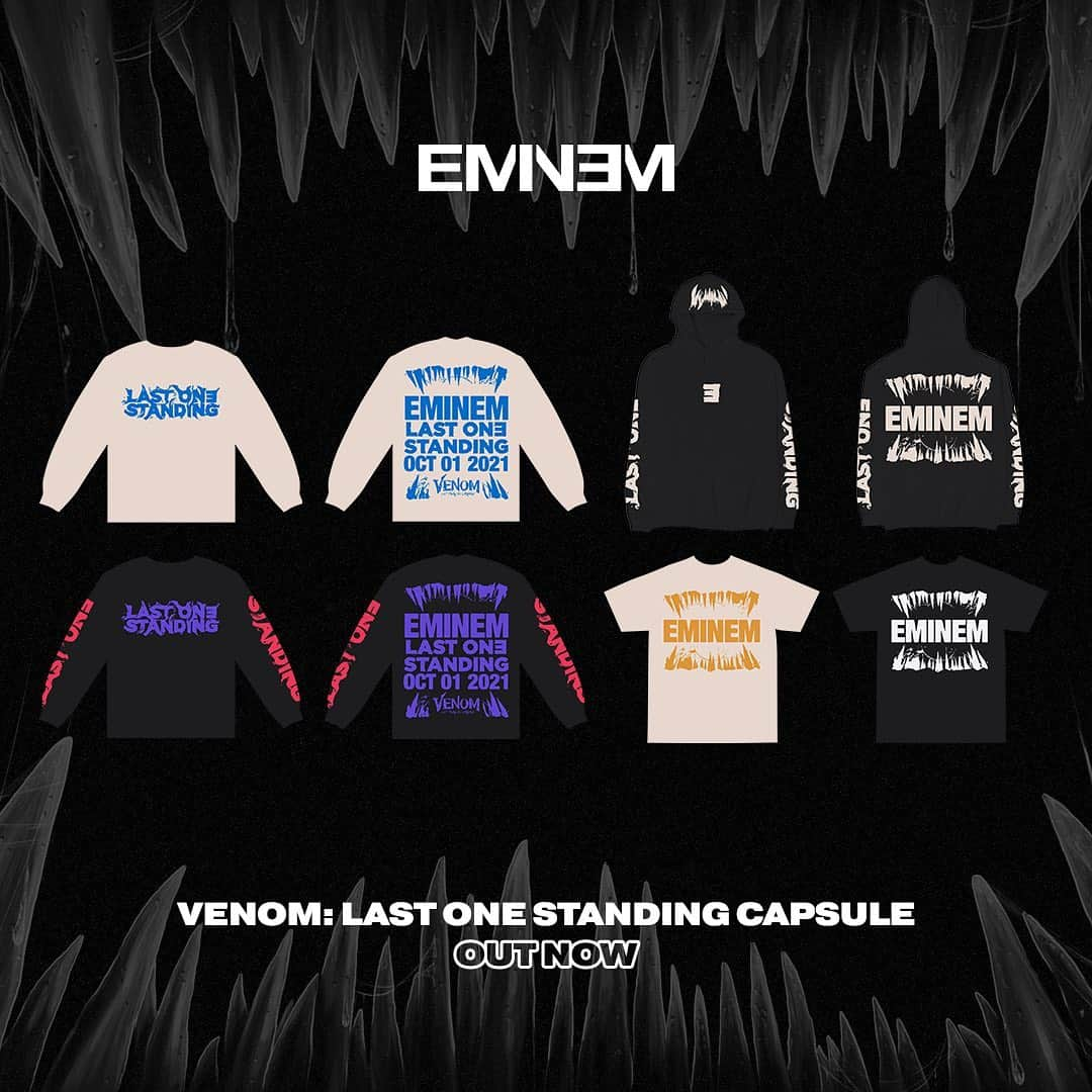 エミネムのインスタグラム：「Knock, knock..🐍 Cop the new #LastOneStanding merch on the @eminemstore - Link in bio #Venom」