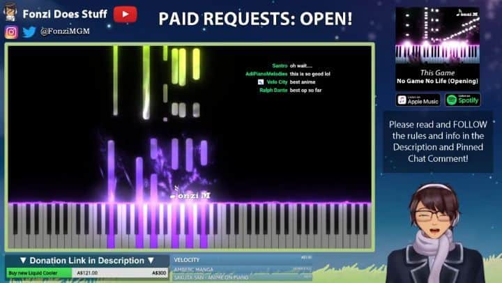 Fonzi Mのインスタグラム：「It's been a while...  So here's me rickrolling you in Japanese :)  #NeverGonnaGiveYouUp #RickRoll #animepiano #animeost #piano #pianoanime #pianocover #fonzim #fonzimgm #vtuber #musician #rickastley #japanese」