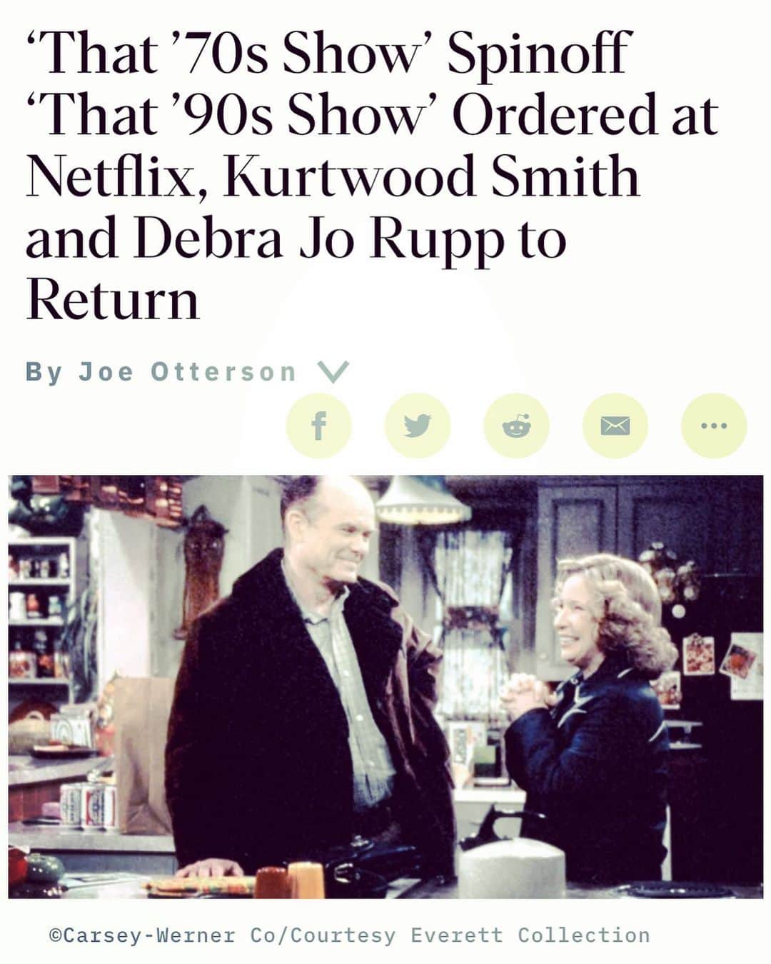 ダニー・マスターソンのインスタグラム：「This is literally the dopest thing I’ve heard in a decade. So fucking excited for @therealkurtwoodsmith and @debrajorupp two of the great humans and greatest actors on this planet. Can’t wait to watch and laugh. Same creators / writers / producers as 70s.」