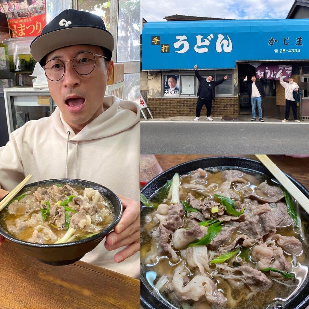 すっちーのインスタグラム：「手打ちうどん　かじま 肉うどん大  香川県観音寺で営業」