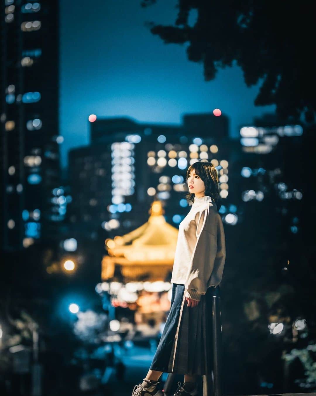 のインスタグラム：「夜の街と私」