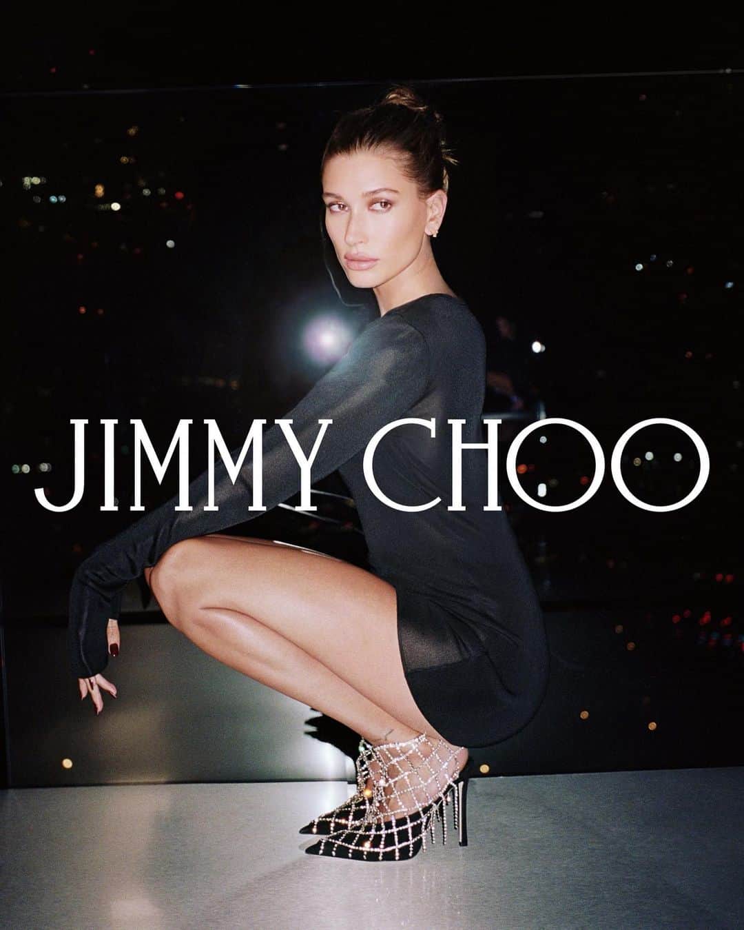 ハイレイ・ロード・ボールドウィンのインスタグラム：「Introducing my new campaign for @jimmychoo. Party season ready in my Choos #JimmyChoo」