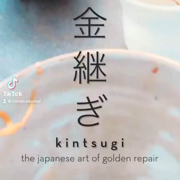 キャンディス・クマイのインスタグラム：「✨✨sometimes what's broken is most beautiful 💕kintsugi 💖  #japan #japanese #japantok #japaneseculture #kintsugi #日本語 #金継ぎ #にほんご #wellness」