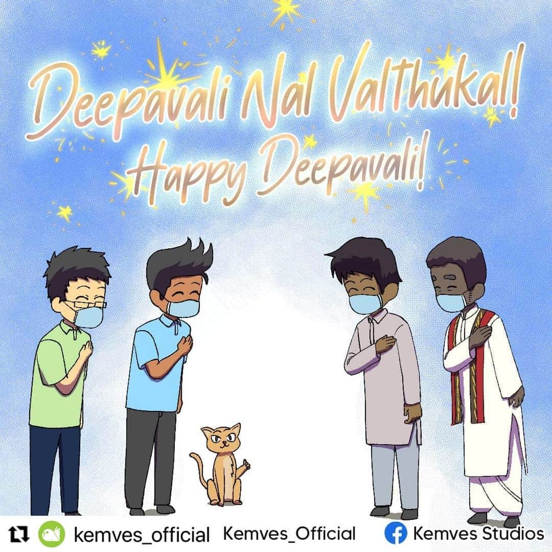 Koleksi Komik Malaysiaさんのインスタグラム写真 - (Koleksi Komik MalaysiaInstagram)「#Repost @kemves_official with @make_repost ・・・ Kepada rakan-rakan yang menyambut hari Deepavali..  Selamat Bercuti!   Berhati-hati di jalan raya, ikuti langkah pencegahan dan patuhi Sop yang ditetapkan pihak berkuasa! Semoga korang dalam keadaan sihat sejahtera!  Deepavali nal Valthukal!  Kekal selamat dan Jaga diri! .  To all friends who are celebrating Deepavali ..  Happy Holidays!  Be careful on the road, follow the precautions and comply with the Sop prescribed by the authorities! May you all be in good health!  Deepavali nal Valthukal!  Stay safe and Take care! . #comic #comics #comicstrip #animation #malaysia #komik #komikmalaysia #animasi #anime #cartoon #cartoonist #cartoons #drawing #illustration #mangaartist #mangadrawing #illustrator #komikstrip #gengkomik #webcomic #webtoon #kartun #malaysian #malaysiancomic #malaysia #kemvesofficial #kemves_official #kemvestudios #deepavali #diwali」11月4日 13時01分 - tokkmungg_exclusive