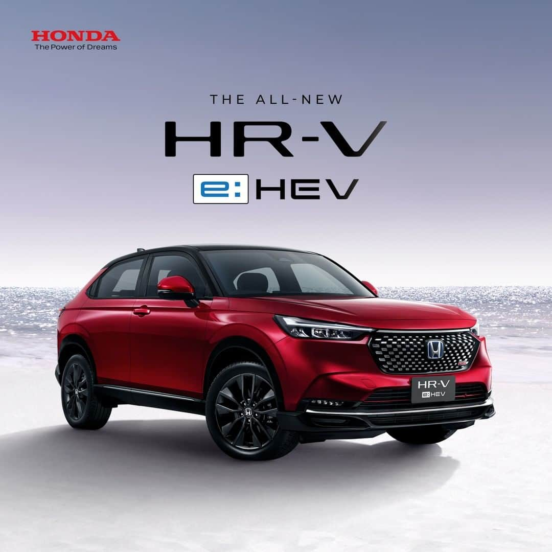 EnjoyHondaThailandのインスタグラム：「The All-new Honda HR-V e:HEV พลัง…ที่จะทำให้การเดินทางของคุณเปลี่ยนไป กับอีกขั้นของ SPORT PREMIUM SUV   เปิดตัวอย่างเป็นทางการ 19 พ.ย.นี้ เวลา 10.00 น.  ที่ Facebook และ Youtube “Honda Thailand”  #HondaThailand #TheAllnewHondaHRVeHEV #LifeAlwaysProgresses #eHEV #HondaSENSING」