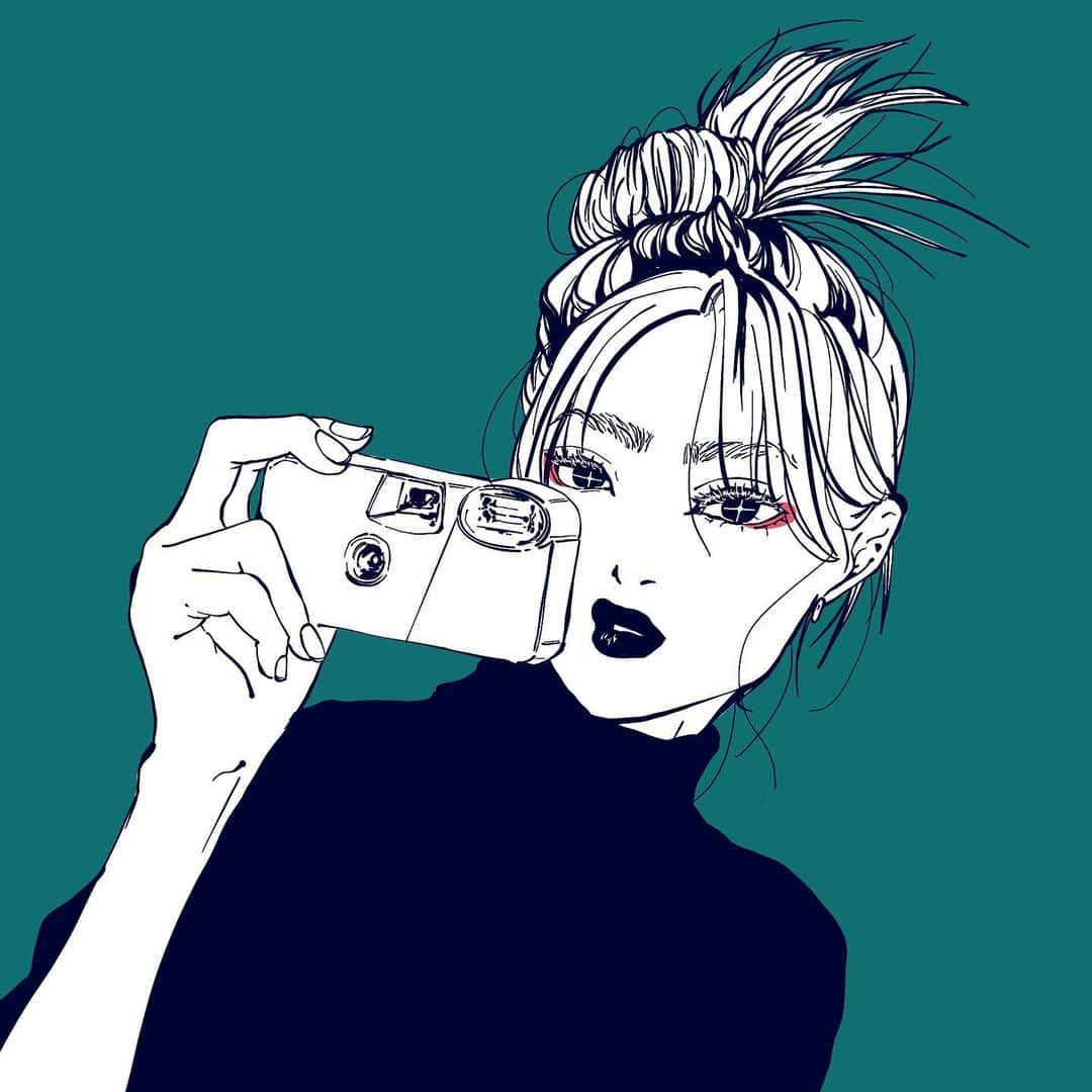ふみのインスタグラム：「こっちはまだ試験的に… 最近イラストしか上げてへんけど、漫画はそのうち描くよ！  今はイラスト描くのが楽しい！！！  #illustration #illustrator #illust #drawing #mangaart」