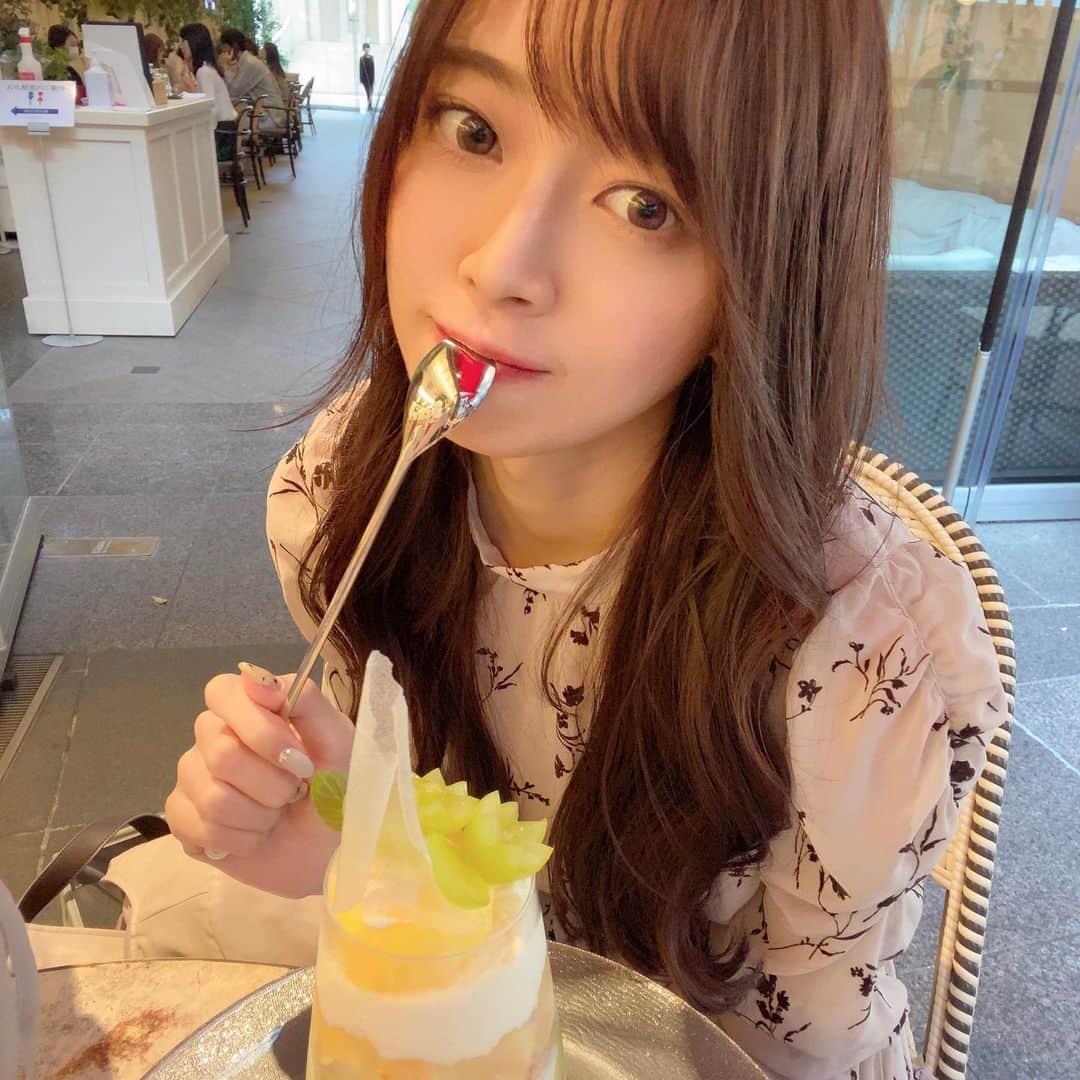 藤田いろはのインスタグラム：「ぶどうが美味しい季節になりましたね🤤💗」