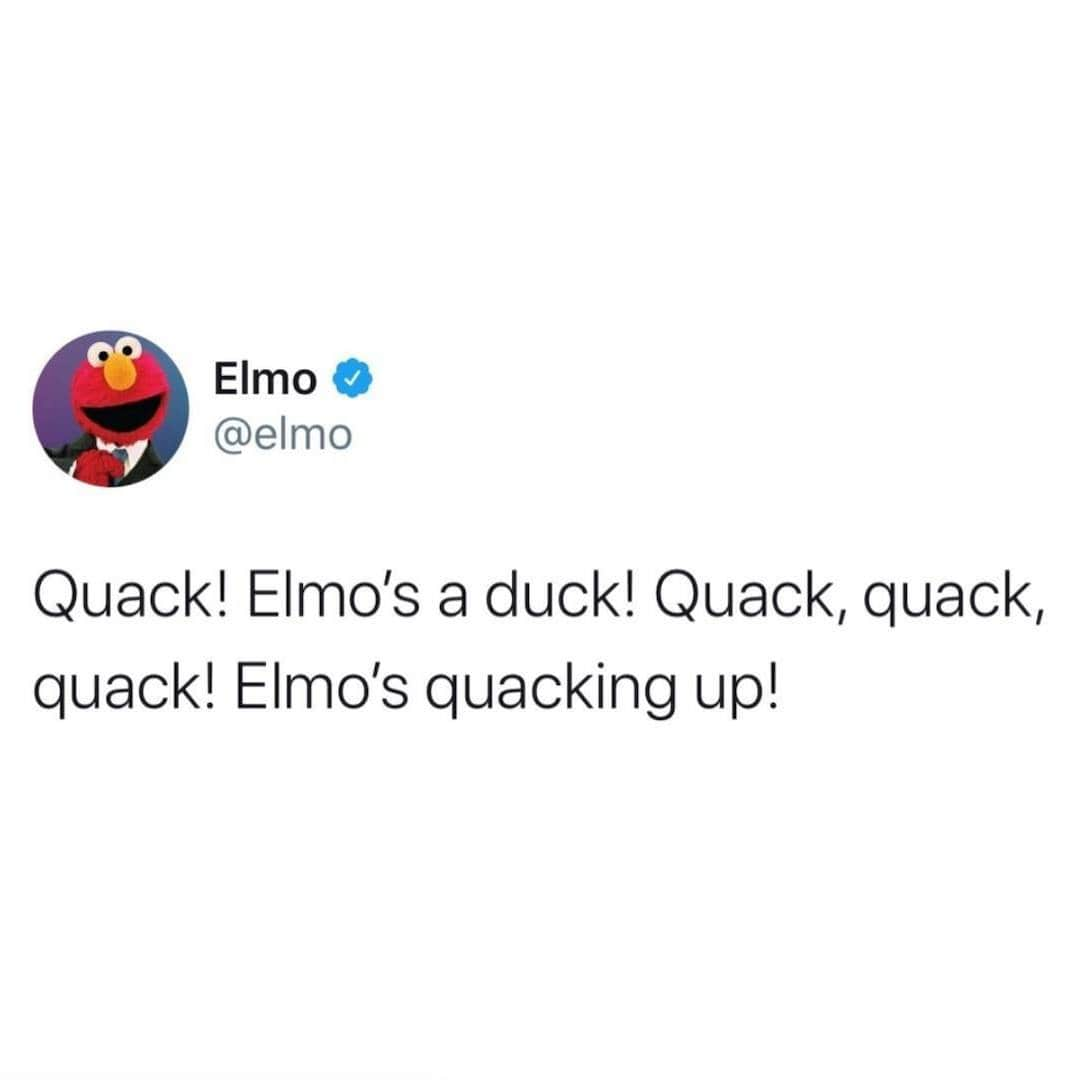 セサミストリートさんのインスタグラム写真 - (セサミストリートInstagram)「If it quacks like a duck, and waddles like a duck, it's probably @Elmo pretending to be a duck. 😂🦆」10月15日 2時01分 - sesamestreet