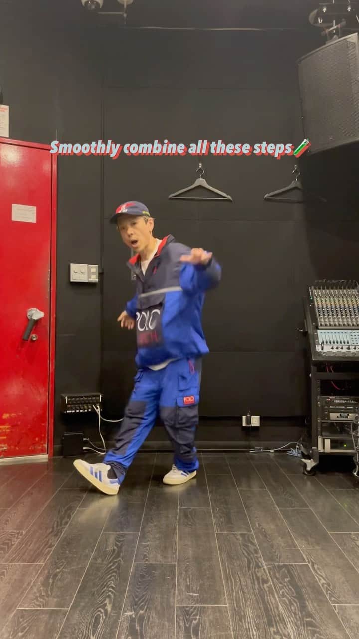 SHUHOのインスタグラム：「Step variation🌪🦶🔁🔁🔁🔁  #dancetutorial #footwork #housedance #streetdance #dancelesson #dance #footwork #dancesteps #housemusic #housedancer #shuffledance #cuttingshape #polosport #rl93 #polohitech #adidas #ダンス動画」