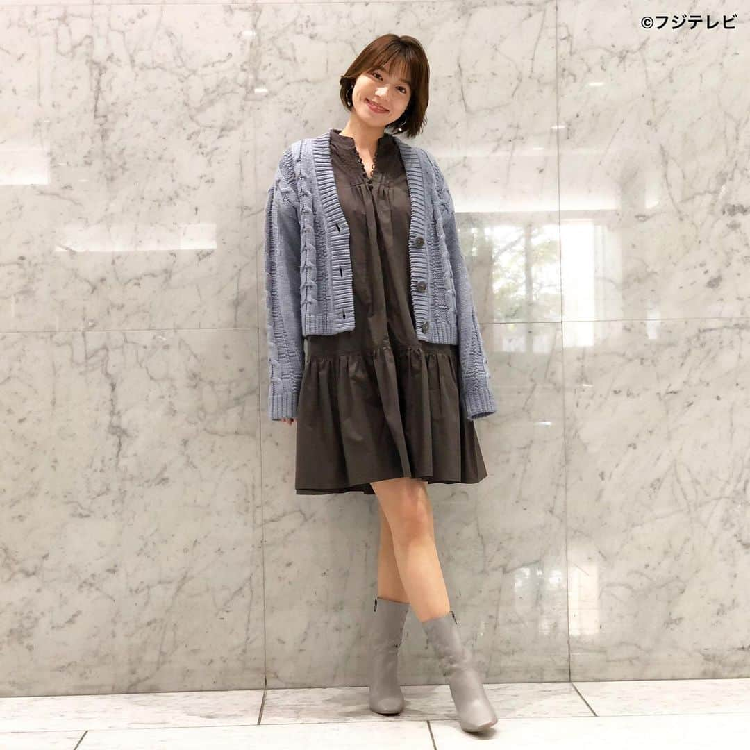 フジテレビ「めざましテレビ」さんのインスタグラム写真 - (フジテレビ「めざましテレビ」Instagram)「ファッション雑誌CanCamとコラボした お天気コーナー「きょう何着て行く？」 阿部華也子の毎日のコーデを紹介♪  10月15日(金)   【今日のコーデ】 ・カーディガン→ @gap_jp ７９９０円 ・ワンピース @rirandture_official １万９８００円 ・靴→ @dianashoespress ２万９１５０円 ・ピアス→ @abiste_official ４５９０円  【ポイント】 今シーズンも引き続き人気のミニワンピ✨  ハリのある素材やブラウンなどの落ち着いた色を選ぶと、 大人っぽく攻略できます👏  寒さ❄️が気になる日は、ざっくりカーデをはおって ウォーミーなかわいさもプラス🥰    #めざましテレビ #きょう何着て行く？ #阿部華也子 #今日のコーデ #コーデ #CanCam #今日のファッション#ootd #きょう何着て行く？は月〜金朝6時22分ごろ放送📺 #スタイリストたなべさおり #かやちゃん #きれいめコーデ #きれいめカジュアル #大人コーデ #秋コーデ #オフィスカジュアル #上品コーデ #アナウンサー衣装」10月15日 14時00分 - mezamashi.tv