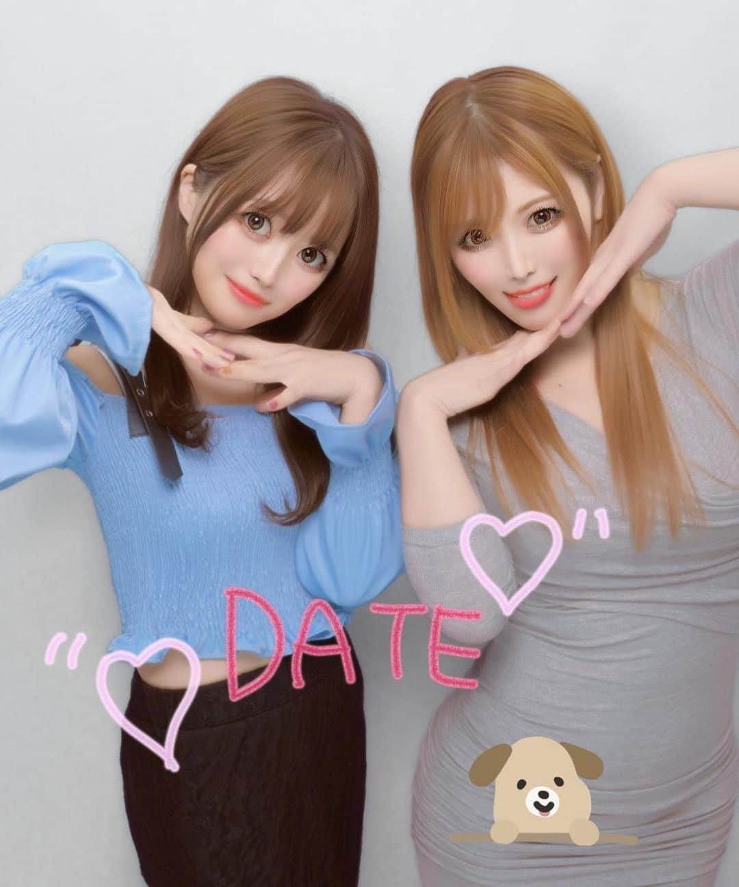 新村あかりのインスタグラム：「撮影でプリクラ撮りました✨ 宮沢ちはるちゃんと🥰 楽しかったなぁ💓」