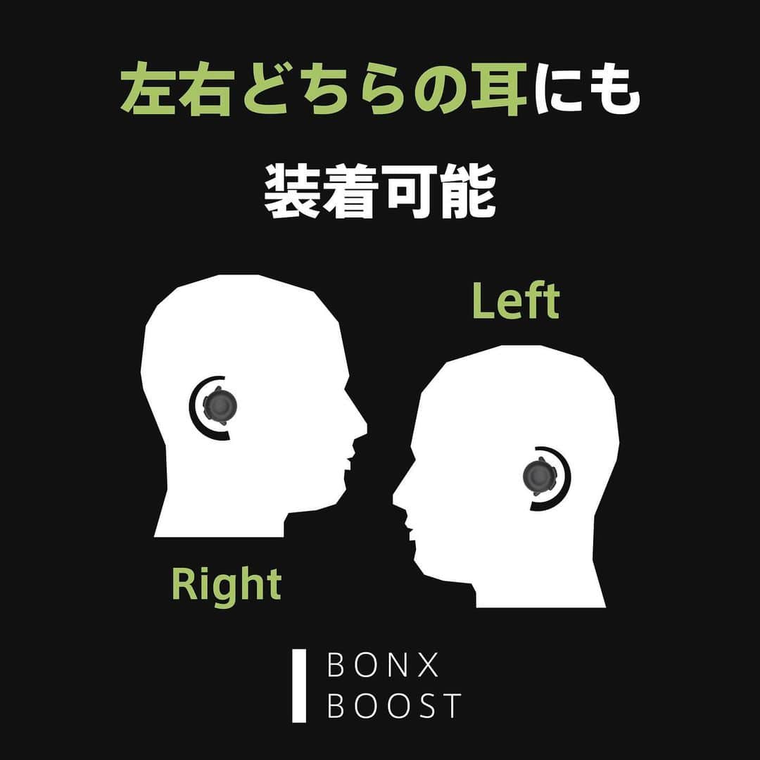 BONXのインスタグラム：「BONX BOOST はひっくり返せば左右どちらの耳でも使えます！ボリュームボタンの上下も同時に入れ替わるので、「上を押すと大きく、下を押すと小さくなる」という状態を右耳でも左耳でも実現しています！詳しくは、プロフィール欄のクラウドファンディングページURLからご覧いただけます！  #bonx #bonxboost #クラウドファンディング #最新ガジェット」