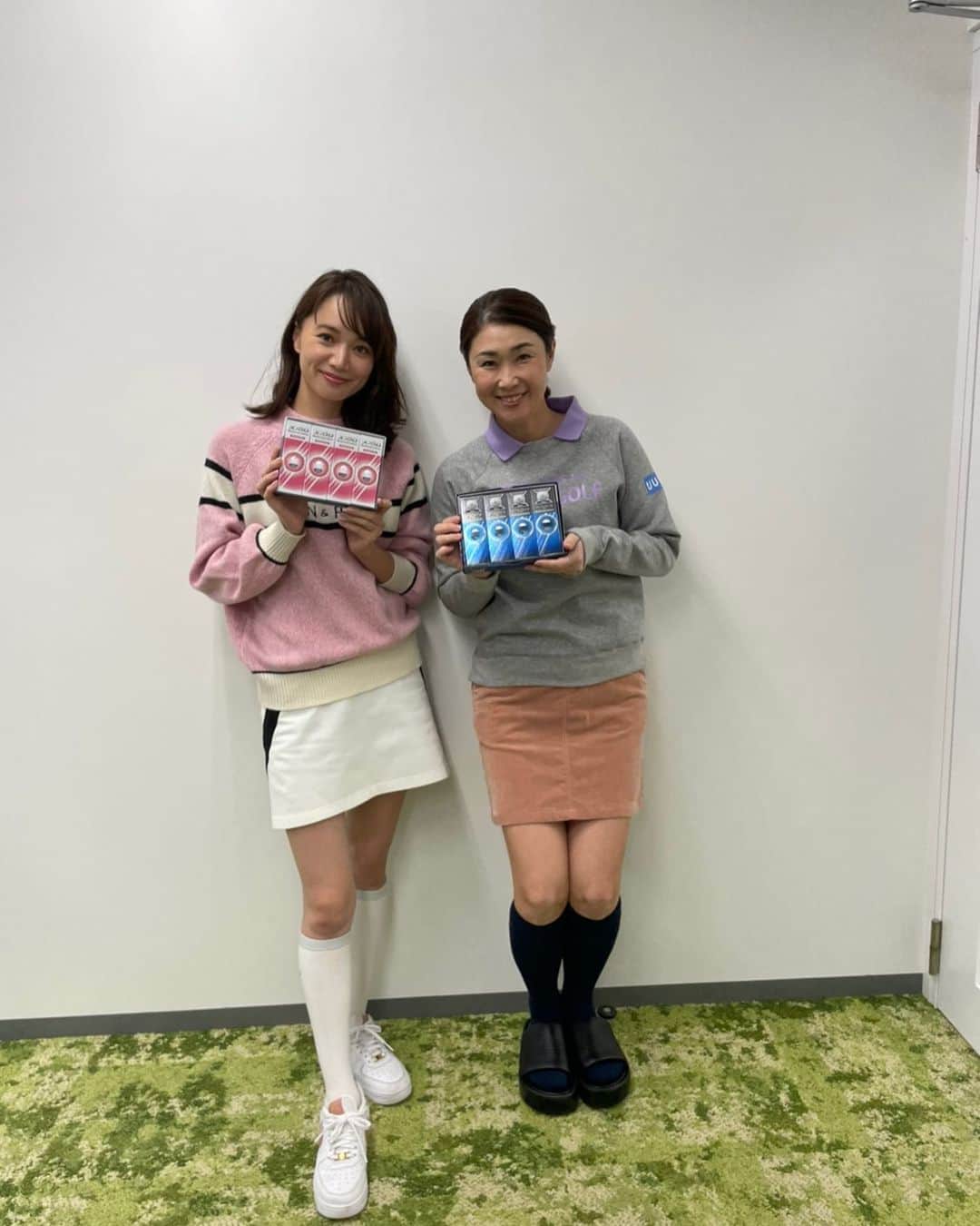 古閑美保のインスタグラム：「ボールについて対談 @regina_golf  @kokoro_golf」