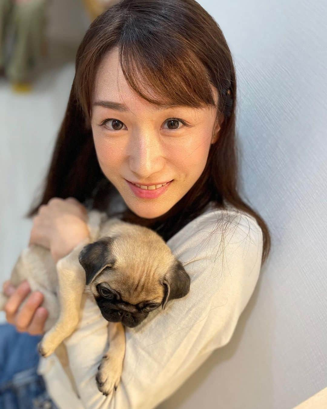 堂真理子さんのインスタグラム写真 - (堂真理子Instagram)「友達が子犬のパグを飼い始めたので、会いに行ってきました🐶💕可愛すぎて癒されました🥰✨ 子供達も犬に触れ合って喜んでいました♫  今日は雨で寒いですね☔️❄️ 暖かくしてお過ごし下さい☺️   #おうち時間 #犬 #ワンちゃん #パグ  #子犬 #可愛い  #堂真理子 #テレビ朝日 #アナウンサー」10月17日 11時59分 - mariko_do