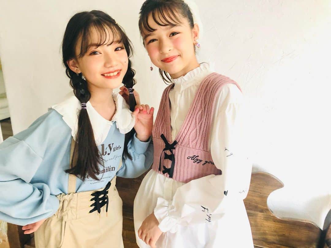 ニコ☆プチのインスタグラム：「☁️💎💖  はっぴーなおふたり😌🌟😌🌟  名前に🌟がつくスターコンビです⭐️⭐️  #星名ハルハ #星乃あんにゃ」