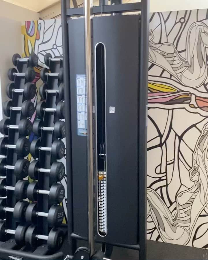 のインスタグラム：「Paid a visit to the mural I created digitally for celebrity trainer and nutritionist @davidhigginslondon which is located in a private gym on The Amazon Studios lot in Windsor, UK. I made the artwork to scale in photoshop and my friend @geoffreyalbores transposed the art into illustrator. From there, David Higgins had a local company print the mural on vinyl and applied to for walls.  Thanks David for this fun project. #davidgilmorestudio #davidhigginslondon #vinylart #digitalmural #ukmural」