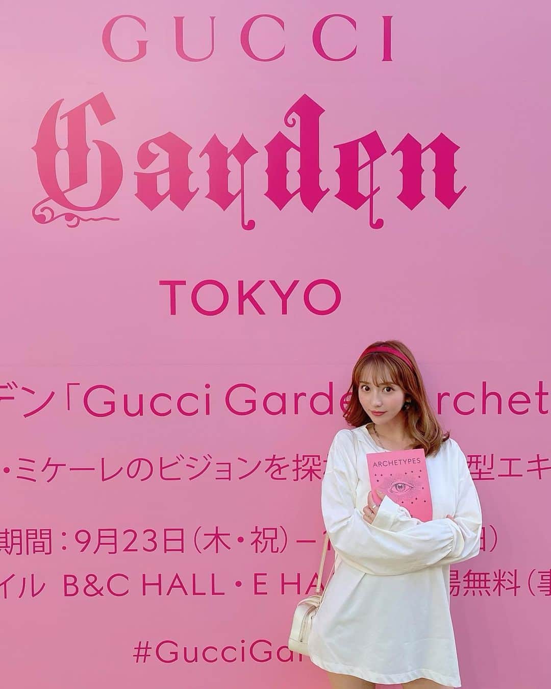堀尾実咲のインスタグラム：「GUCCI Garden💐  #gucci  #guccigarden  #guccigardentokyo #guccigardenarchetypes  #グッチ  #グッチガーデン  #グッチガーデン東京  #グッチガーデンアーキタイプ  #寺田倉庫」