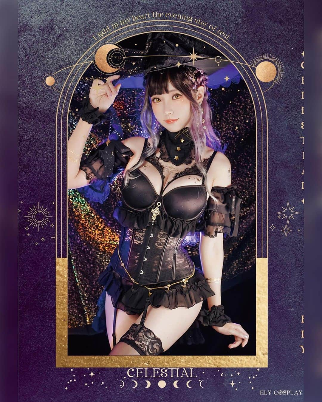 Elyさんのインスタグラム写真 - (ElyInstagram)「Halloween Pbook & limited Polaroid order start!✨ And finally have my own design polaroid photo album. Let’s put all your Ely polaroids in it~💛 Oversea pre-orde✦link in bio ＊ ハロウィンを迎えて、 Boothで新刊と期間限定チェキを更新しました✨ ✦loveeely.booth.pm 興味がある方是非よろしくお願いします！ ＊ 萬聖寫真和期間限定拍立得預購開始!✨ 「新登場」特別訂製E子專屬拍立得收納冊! E子的拍們終於有家了!!!!📖🏠 設計了2款造型，把你擁有的E子拍立得都放進相本裡吧~ (つ๑>ω<๑c)♡︎ 預購連結🔗在自介  #ely #elycosplay #cosplay #originalcharacter #astrology  #witch #オリジナル #魔女 #oddeyedcat #cat #celestial」10月18日 15時13分 - eeelyeee