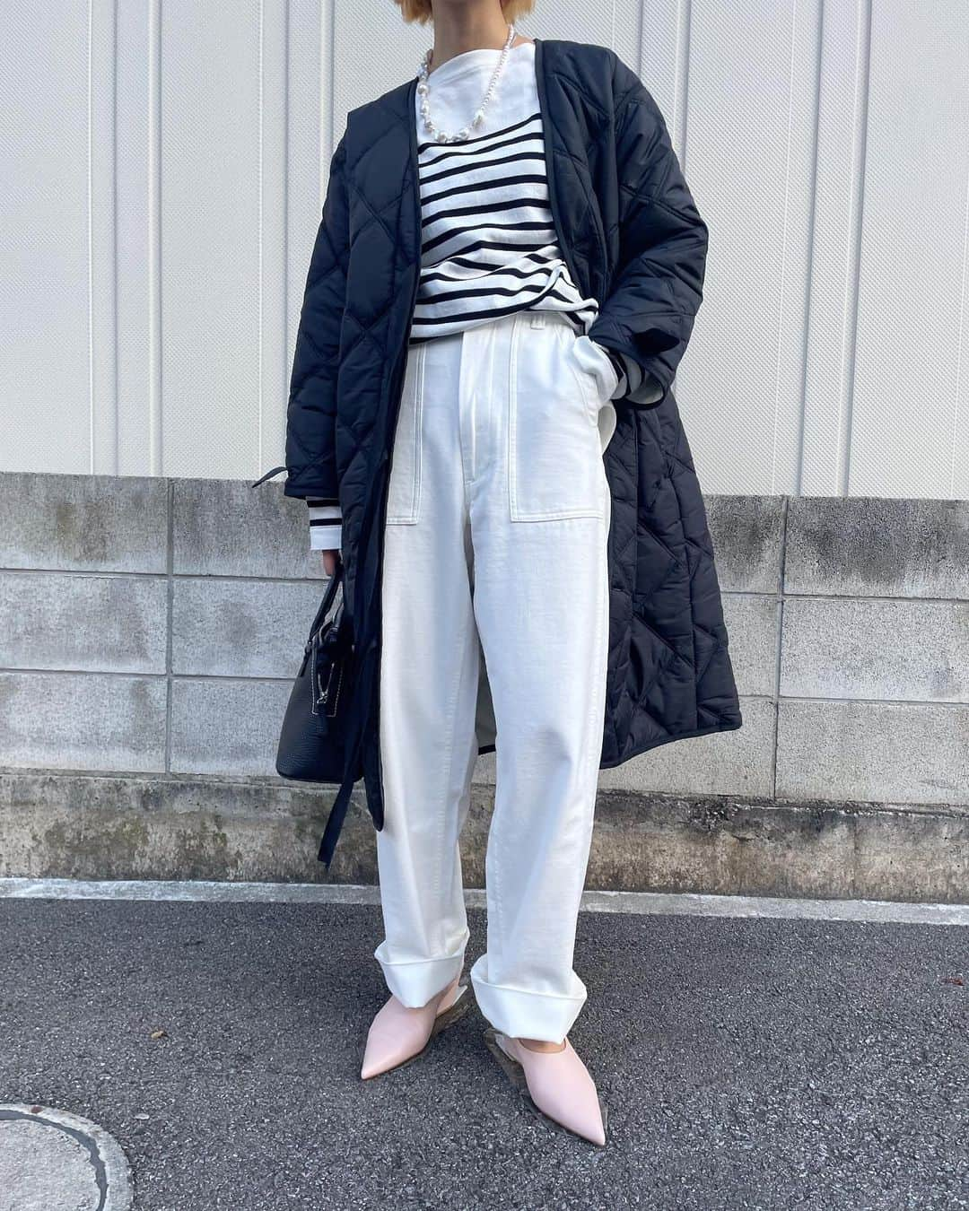 【ANN DE ARKさんのインスタグラム写真 - (【ANN DE ARKInstagram)「【 PICK UP ITEM 】 ⁡ 《 MADISONBLUE 》 LINER COAT D QUILTING ￥121,000（税込） ⁡ FATIGUE PANTS L.BS. ￥45,100（税込） ⁡ BORDER BOAT NECK PO MNS ￥31,900（税込） ⁡ 《 PIPPICHIC 》 Pina colobokle ￥35,200（税込） ⁡ 《 Maison Margiela 》 5AC MINI ￥262,900（税込） ⁡ スタッフ身長158cm ⁡ ⁡ オフィシャルサイトの在庫と店頭在庫は共有しております。 商品に関しましては、お気軽にコメントや店舗までお問い合わせください。 ⬇︎⬇︎⬇︎ @ann_de_ark  @arknets_official #fashion #栃木 #宇都宮 #ショップ  #arknets #anndeark #annstyling #MaisonMargiela #madisonblue #PIPPICHIC #pearloctopussy」10月18日 16時02分 - ann_de_ark