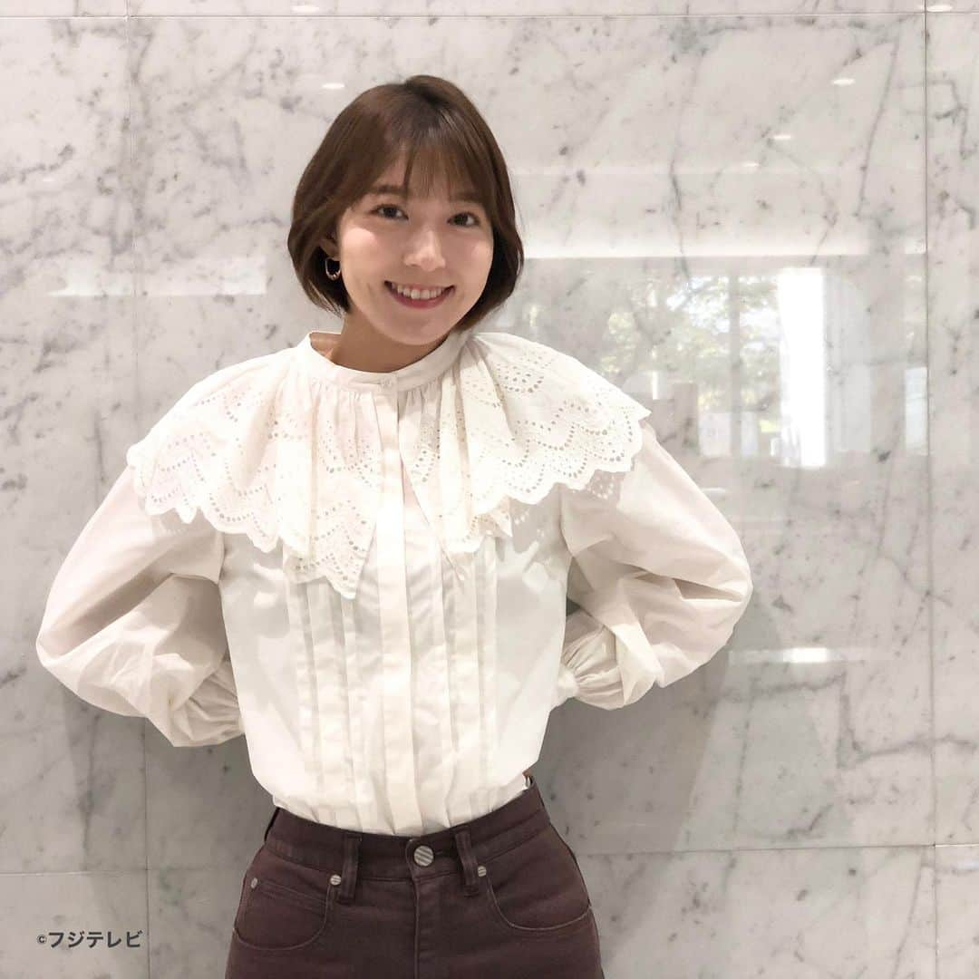 フジテレビ「めざましテレビ」さんのインスタグラム写真 - (フジテレビ「めざましテレビ」Instagram)「ファッション雑誌CanCamとコラボした お天気コーナー「きょう何着て行く？」 阿部華也子の毎日のコーデを紹介♪  10月18日(月) ★今日のコーデ★ ・ベルト付きコート　　　ánuans　　@anuans.official ２万９７００円 ・ブラウス（カーディガン付き）　アプワイザー・リッシェ　@apuweiser_official ２万５３００円 ・パンツ　　　MURUA　　@murua_official １万１９９０円 ・靴　　　　　ダイアナ　@dianashoespress １万６５００円  ・ピアス　　　Jouete　@joueteofficial １万６５００円 　 ★ポイント★ きれいめパンツ感覚で履けるブラウンデニムは、休日だけでなく、ラフな日の通勤服にもぴったり👖 レース襟がアクセントになったブラウスを合わせると、上品な印象に✨トレンチコートやバックル付きパンプスもきちんと感を高めるのにひと役❣️  #めざましテレビ #きょう何着て行く？ #阿部華也子 #今日のコーデ #コーデ #CanCam #今日のファッション#ootd #きょう何着て行く？は月〜金朝6時22分ごろ放送 #スタイリストたなべさおり #かやちゃん #きれいめコーデ #きれいめカジュアル #大人コーデ #秋コーデ #オフィスカジュアル #上品コーデ #アナウンサー衣装」10月18日 17時13分 - mezamashi.tv