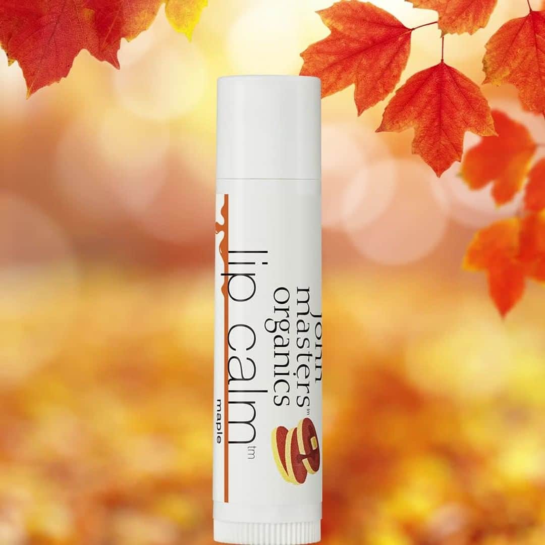 John Masters Organicsのインスタグラム：「Our Limited-Edition Fall Lip Calm flavor has arrived!⁠ Introducing our new Maple Lip Calm.⁠ Here for the holidays. 🍂🥞🍁⁠ Our signature Lip Calm formula, now with a sweet twist.」