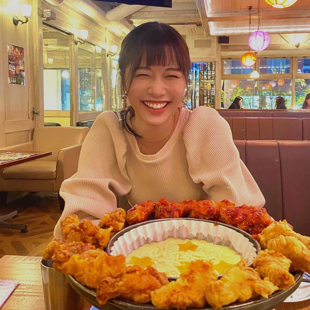 平野詩乃のインスタグラム：「☺︎ はじめてのUFOチキン嬉し美味しかった✨ #久々投稿でした」