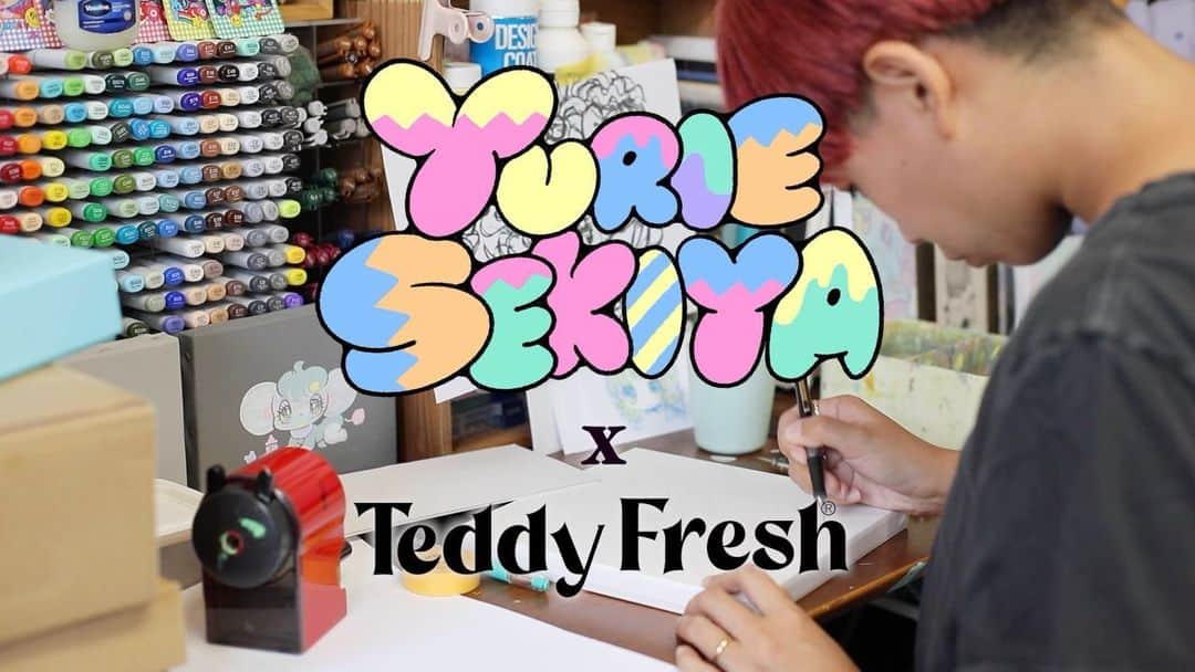 せきやゆりえのインスタグラム：「Teddy Freshとのコラボレーションにあたり私のプロモーションムービーを作ってもらいました💖 プチ情熱大陸です🔥みてね！ 撮影は夫です。 @teddyfresh」